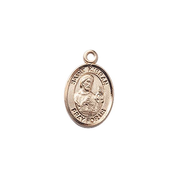 14KT GOLD ST KIERAN MEDAL - 1/2" x 1/4"