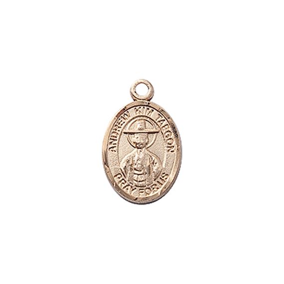 14KT GOLD ST ANDREW KIM TAEGON MEDAL - 1/2" x 1/4"