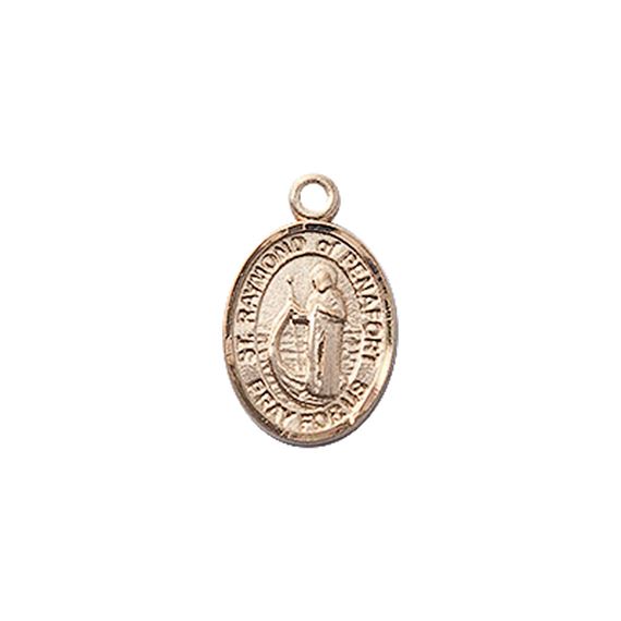 14KT GOLD ST RAYMOND OF PENAFORT MEDAL - 1/2" x 1/4"