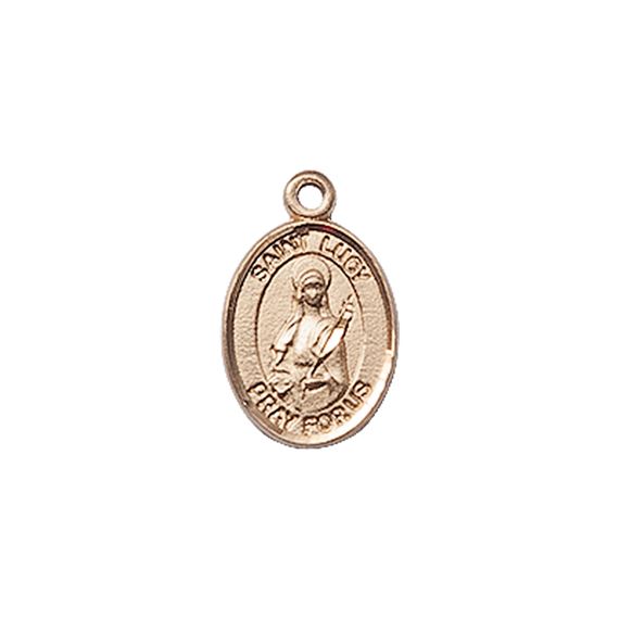 14KT GOLD ST LUCY MEDAL - 1/2" x 1/4"