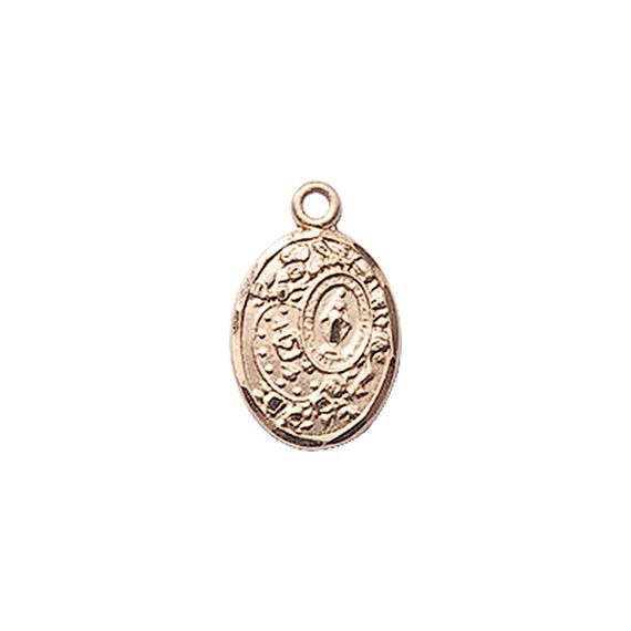 14KT GOLD MIRACULOUS MEDAL - 1/2" x 1/4"