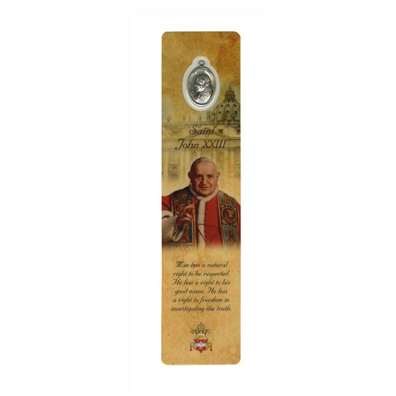 SAINT JOHN XXIII - BOOKMARK WITH MEDAL