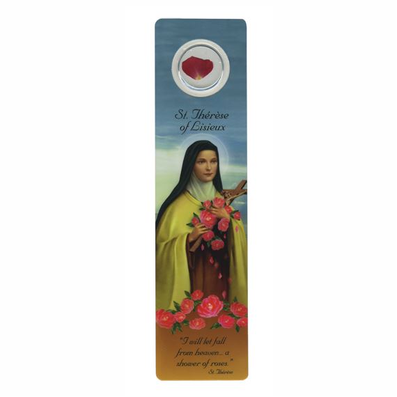 ST. THERESE - BOOKMARK WITH PETALS