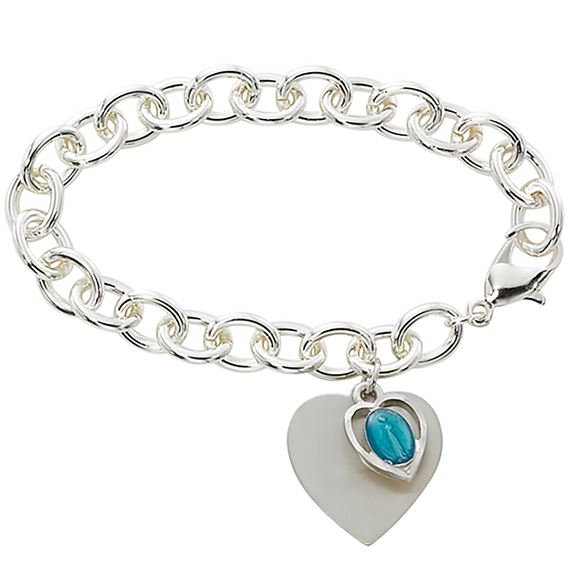 STERLING PLATED BRACELET WITH MIRACULOUS MEDAL