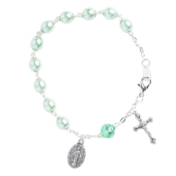HOPE ROSARY BRACELET WITH MIRACULOUS MEDAL