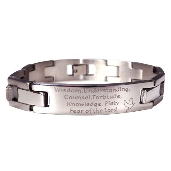 GIFTS OF THE HOLY SPIRIT STAINLESS STEEL BRACELET