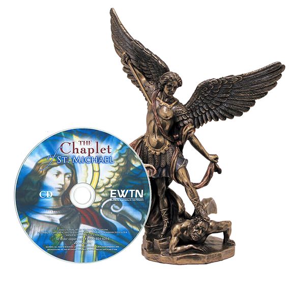ST. MICHAEL STATUE AND FREE CHAPLET CD
