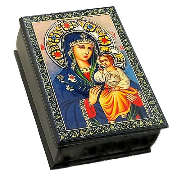 MADONNA AND CHILD ICON KEEPSAKE BOX