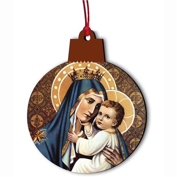 OUR LADY OF MT CARMEL WOOD ORNAMENT