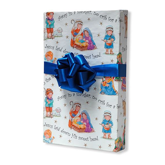 AWAY IN A MANGER GIFT WRAP