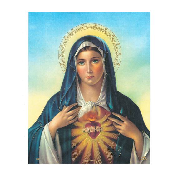IMMACULATE HEART OF MARY UNFRAMED PRINT - 8" X 10"