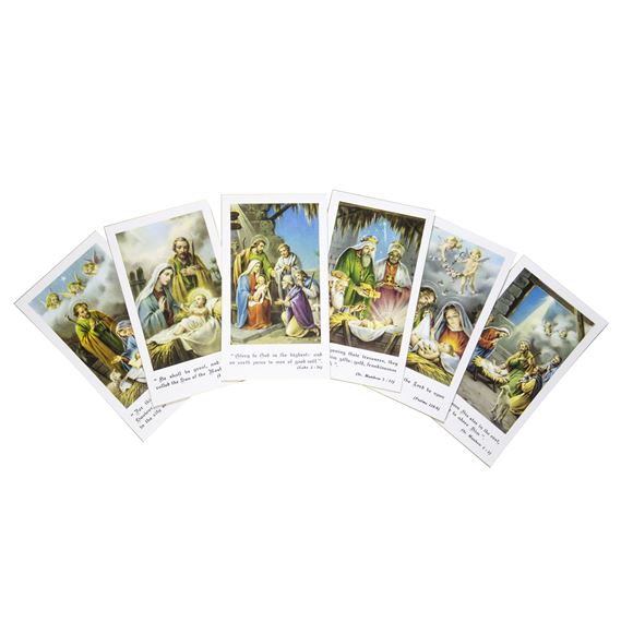 ASSORTED CHRISTMAS HOLY CARDS - PACK OF 50