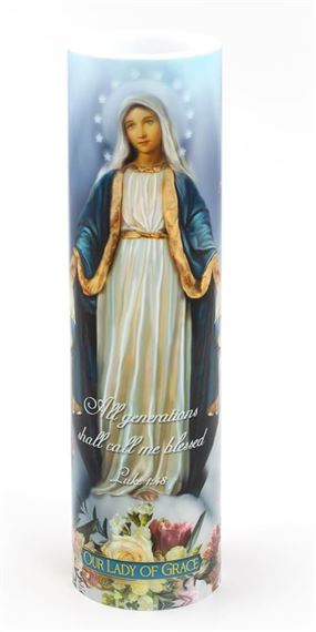 LED PRAYER CANDLE - OUR LADY OF GRACE