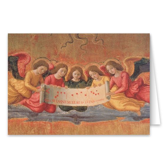 THE NATIVITY DETAIL OF ANGELS  CHRISTMAS CARDS (BOX OF 25)
