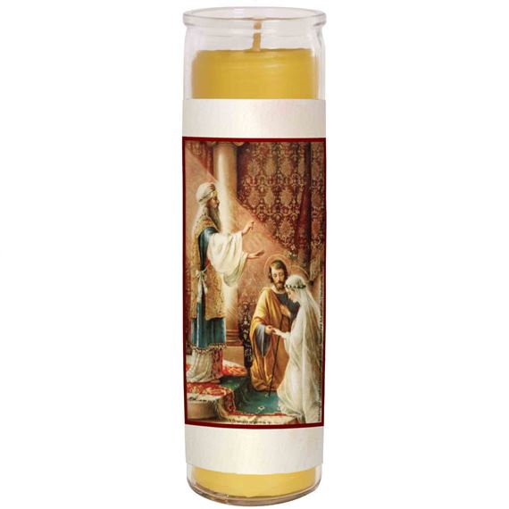 100% BEESWAX - WEDDING OF ST. JOSEPH AND MARY (EPHESIANS 4: 1-6) - DEVOTIONAL CANDLE