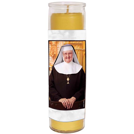 100% BEESWAX - MOTHER ANGELICA (PRAYER FOR EWTN) - 
 DEVOTIONAL CANDLE