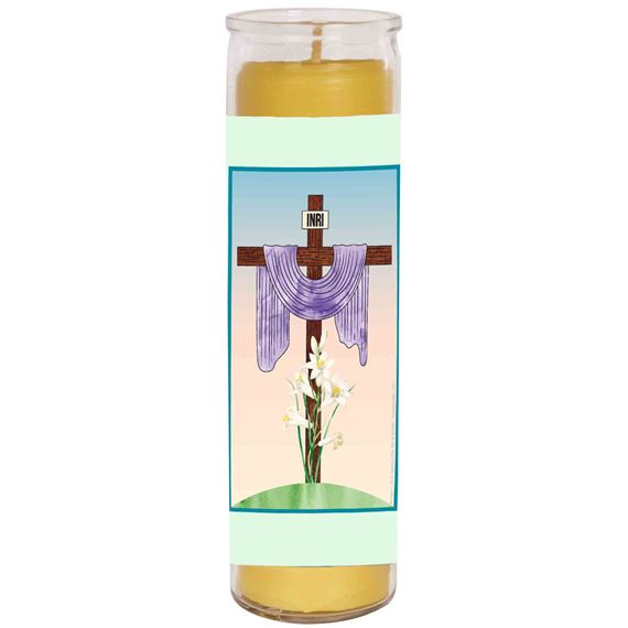 100% BEESWAX - EASTER (REGINA CAELI) - DEVOTIONAL CANDLE