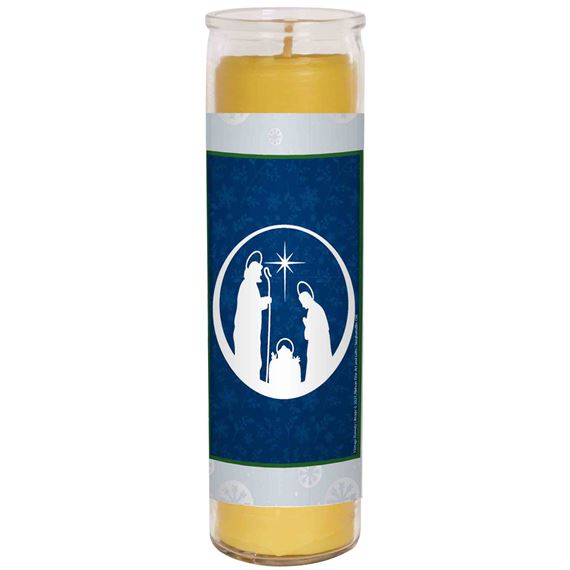 100 % BEESWAX - VINTAGE NATIVITY (NATIVITY PRAYER) - DEVOTIONAL CANDLE