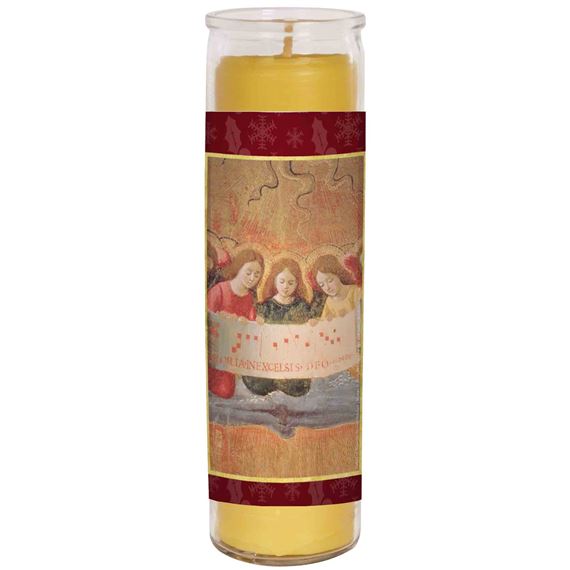 100% BEESWAX - GLORIA ANGELS (TE DEUM) - DEVOTIONAL CANDLE