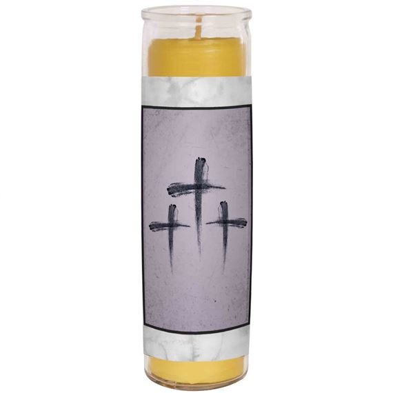 100% BEESWAX - ASH TAG (EXAMINATION OF CONSCIENCE) - DEVOTIONAL CANDLE