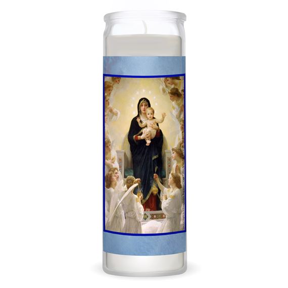 QUEEN OF THE ANGELS (SALVE REGINA HAIL, HOLY QUEEN) 3 - DAY DEVOTIONAL CANDLE