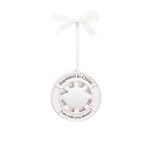 BAPTIZED IN CHRIST CRIB ORNAMENT- GIRL