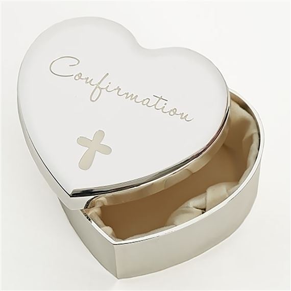 HEART SHAPED CONFIRMATION ROSARY BOX
