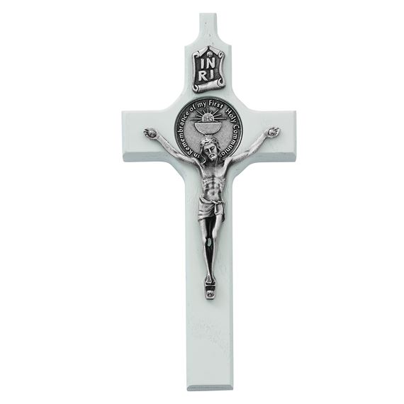 WHITE FIRST COMMUNION CRUCIFIX