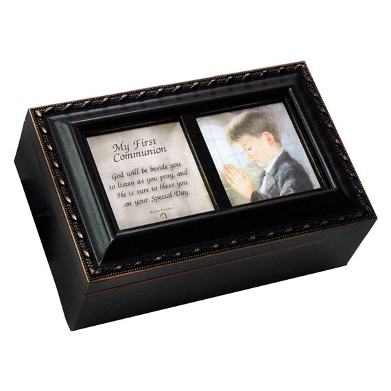 FIRST COMMUNION KEEPSAKE MUSIC BOX - BOY