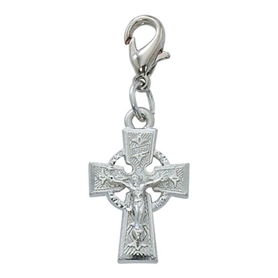 CLIP-ON CELTIC CRUCIFIX