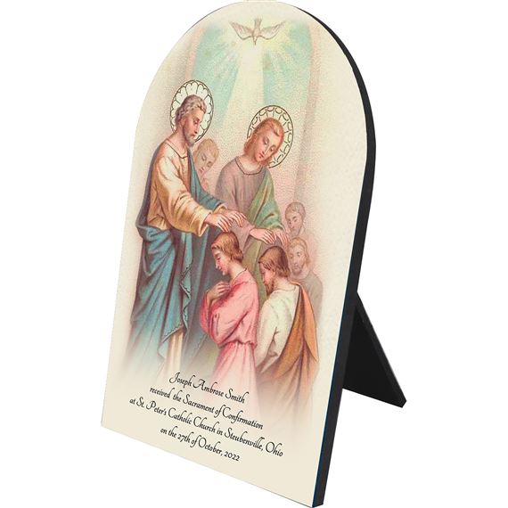 PERSONALIZED ARCHED PLAQUE - THE APOSTLES' CONFIRMATION