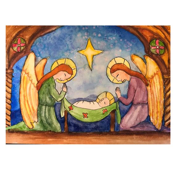 CHILDREN'S ROSARY CHRISTMAS CARDS (BOX OF 25)