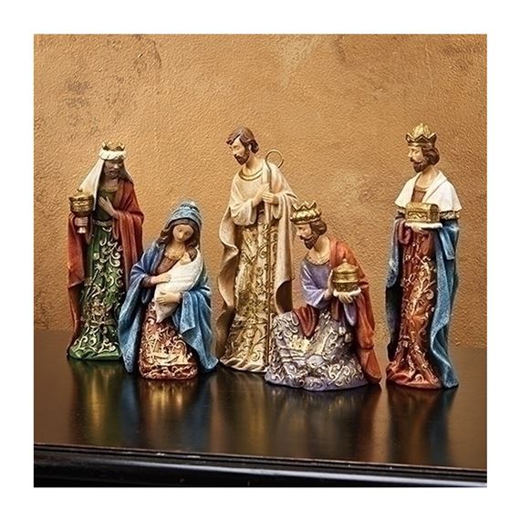 GOLD LEAF PAPERCUT NATIVITY 5-PIECE SET