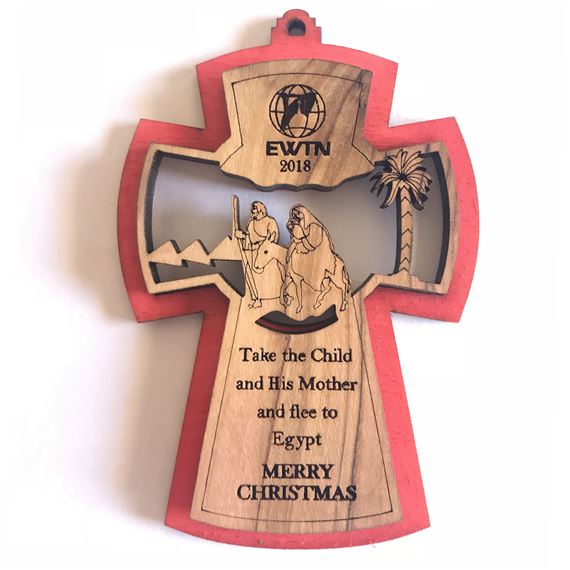 EWTN 2018 OLIVE WOOD CHRISTMAS ORNAMENT