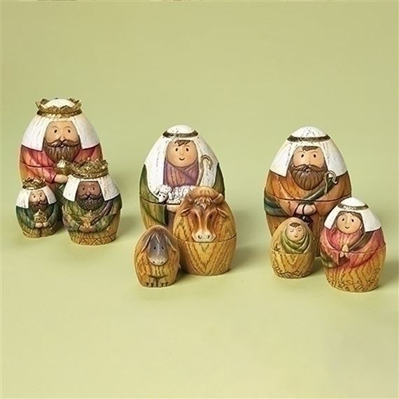 9-PIECE NESTING NATIVITY DOLLS