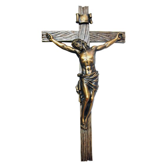 RENAISSANCE COLLECTION CRUCIFIX - BRONZED 20-INCH