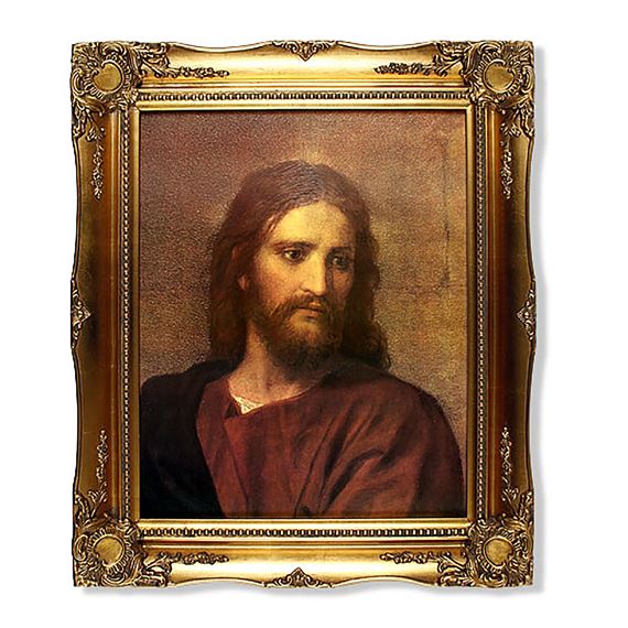 CHRIST AT 33 FRAMED CANVAS - 22" x 25 1/2"