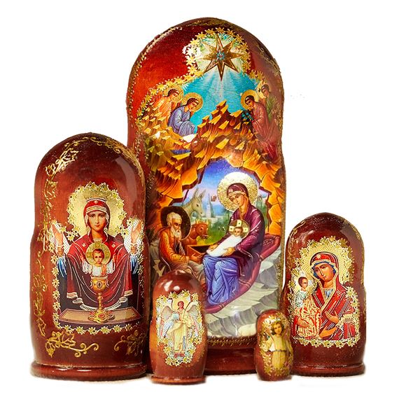 NATIVITY ICON NESTING DOLLS