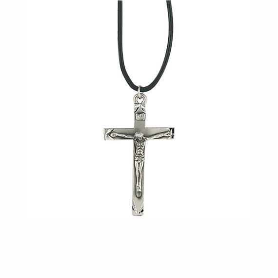 CRUCIFIX ON BLACK CORD