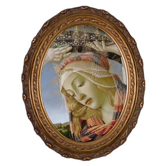 MADONNA OF THE MAGNIFICAT OVAL DETAIL - 16" X 20"