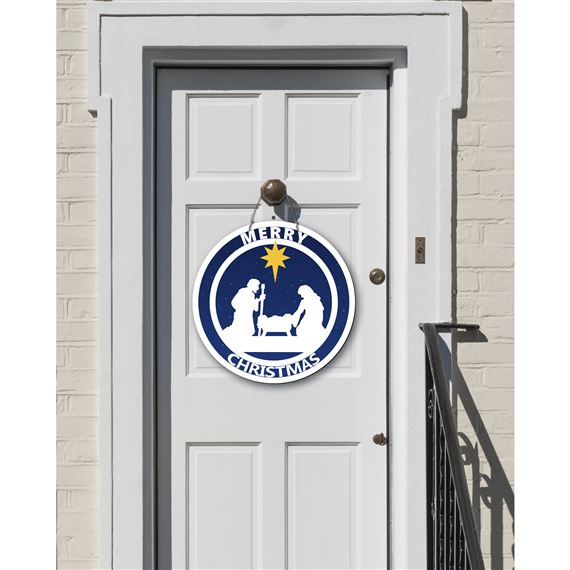 MERRY CHRISTMAS NATIVITY - DOOR HANGER
