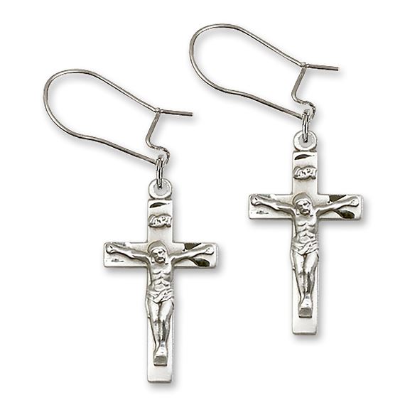 Dangle Crucifix Earrings