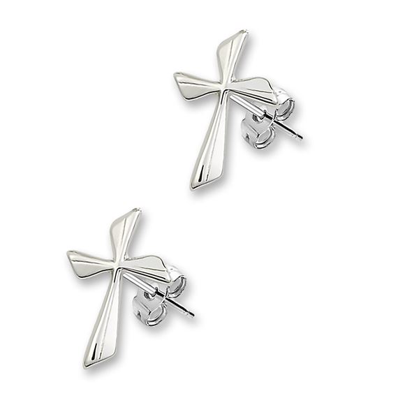 Post Cross Earrings