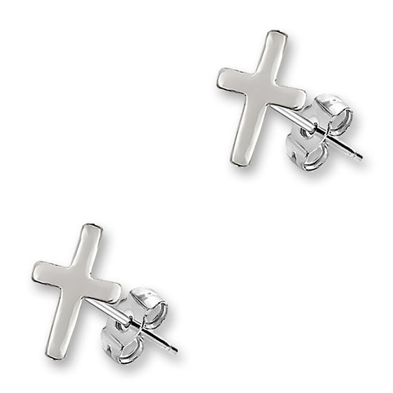 Post Cross Earrings