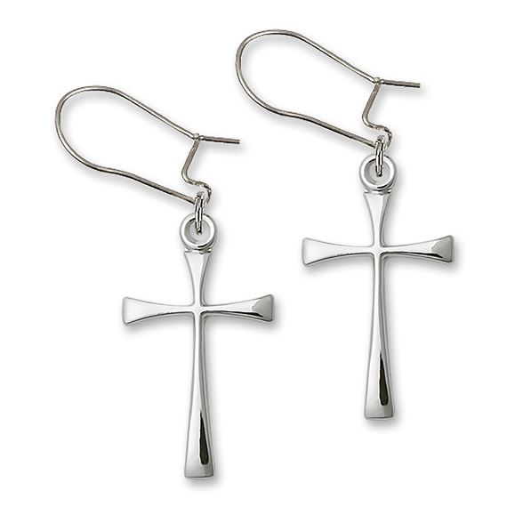 Dangle Maltese Cross Earrings