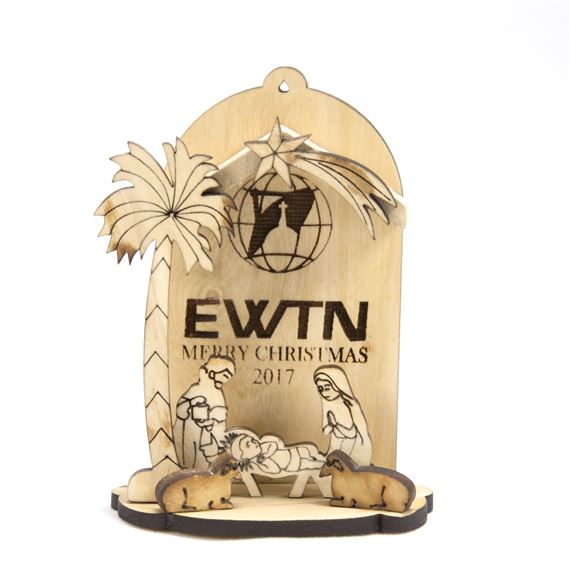EWTN 2017 OLIVE WOOD CHRISTMAS ORNAMENT