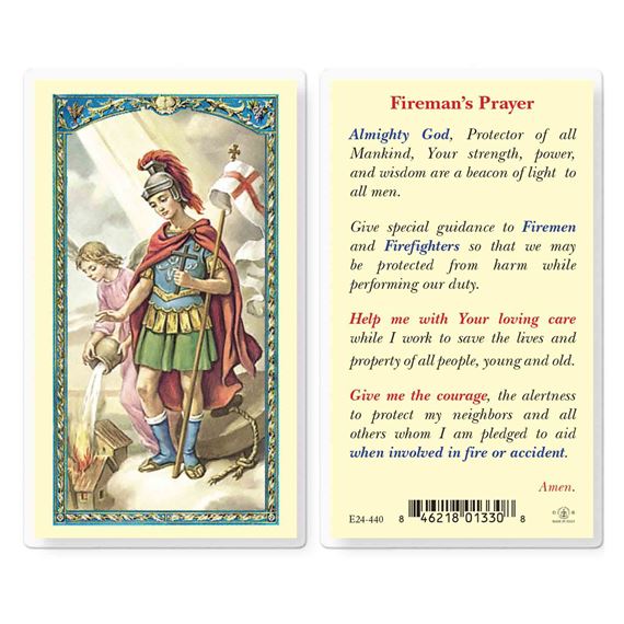 LAMINATED HOLY CARD - ST. FLORIAN