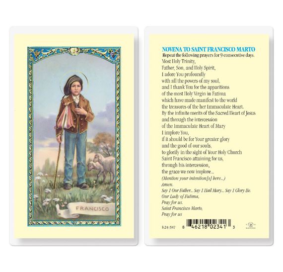 LAMINATED HOLY CARD - SAINT FRANCISCO
