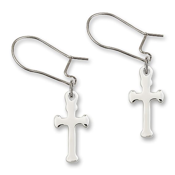 Dangle Cross Earrings