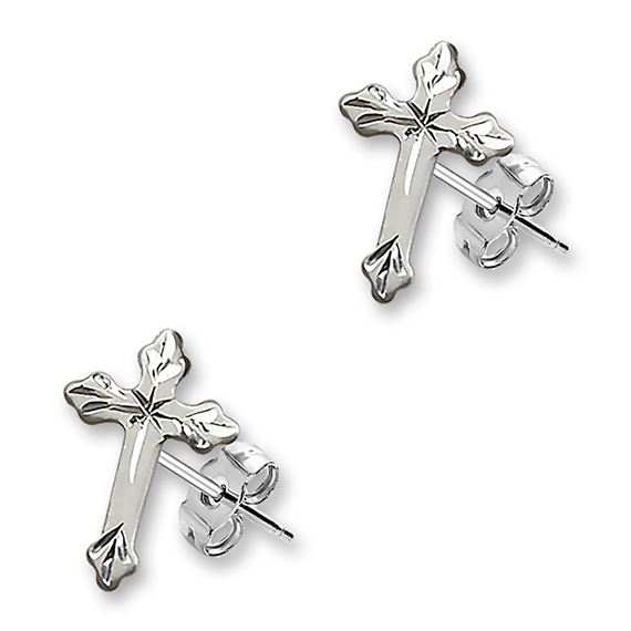 Post Cross Earrings